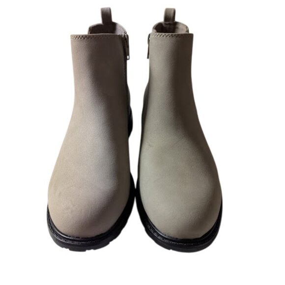 White Mountain Women's Taupe Comfort Stacked Block Heel Chelsea  Bootie Size 8 - Picture 5 of 8